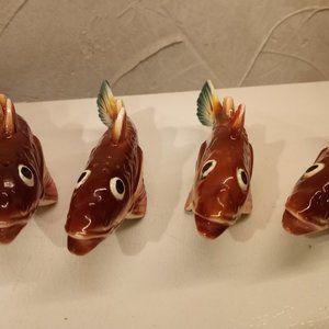 Vintage Fish salt & pepper shakers.  Made in Japan.  Embosed with Canada.